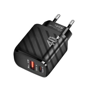 40W USB a + <span class=keywords><strong>C</strong></span> caricabatterie rapido spina PD QC3.0 doppia-motore di ricarica 2 porte 2 in 1 adattatore per telefono per iphone - Product Image 3