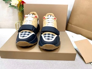 Chunky Plaid Sneakers Faux Suede Lace-up Round Toe Breathable EVA Midsole Rubber Outsole All Seasons - Product Image 6