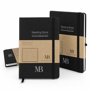 Libreta de Reuniones con Tapa Dura, Planificador Personal de Reuniones, Cierre Elástico, Marcapáginas de Cinta, Paquete Corporativo - Product Image 1