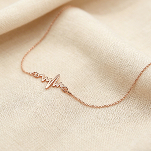 Gelang ECG Detak Jantung Baja Anti Karat, Gelang Rantai Nadi Elegan, Perhiasan Minimalis, Hadiah untuk Wanita - Product Image 5