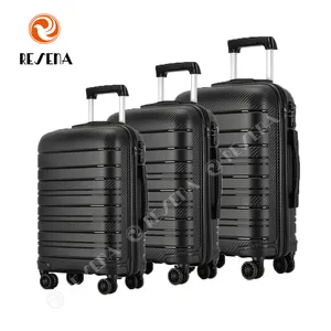 RESENA PP מזוודה חדש עיצוב מזוודת את הטוב ביותר 3pcs PP מזוודות סט חדש סגנון פלסטיק עגלת מזוודות