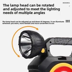 Xách tay xe năng lượng mặt trời dẫn đèn pin công suất cao đa chức năng được xây dựng trong công cụ phần cứng ABS cơ thể bên ngoài ánh sáng - Product Image 5