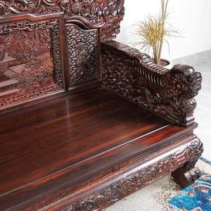 महोगनी ठोस लकड़ी के सोफे ने चीन के शास्त्रीय लिविंग रूम के फर्नीचर को मोर्टिज और टेन संयुक्त संरचना के साथ सेट किया - Product Image 2