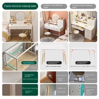 Table de maquillage coiffeuse miroir de maquillage chambre moderne minimaliste 2022 nouveau bureau commode intégré petit appartement