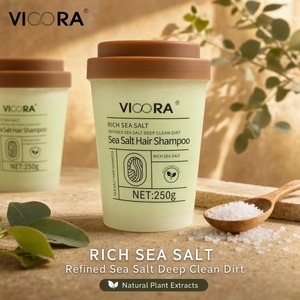 VICORA 250g Shampooing au sel marin raffiné, crème exfoliante pour le cuir chevelu, nettoyage en profondeur pour cuir chevelu <span class=keywords><strong>gras</strong></span> - Product Image 1