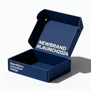 Cajas de Cartón Corrugado con Recubrimiento UV y Grabado, Embalaje de Regalo Rosa Reciclable para Extensiones de Cabello, Calcetines y Pieles - Product Image 4