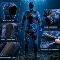 Combinaison de plongée en néoprène camouflage personnalisée de 5 mm, combinaison de plongée en deux pièces avec capuche, ensemble de plongée sous-marine pour la pêche sous-marine