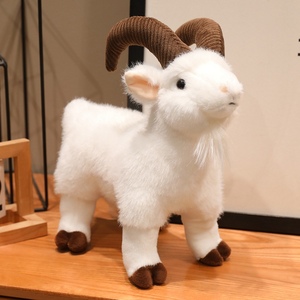 Peluche de <span class=keywords><strong>Cabra</strong></span> <span class=keywords><strong>con</strong></span> <span class=keywords><strong>Cuernos</strong></span> de Pana Texturizados, Animal de Peluche en Dos Tamaños, Tamaño Pequeño Puede Usarse como Llavero, Regalo de Cumpleaños - Product Image 5