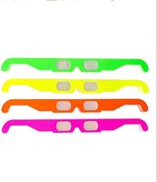 LOGO personnalisé Papier Coeur Forme Diffraction 3D Lunettes Hologramme Coeur Vacances Drôle Papier Lunettes