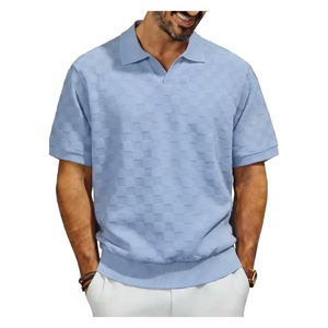 Polo de Punto Personalizado para Hombre, Camiseta de Manga Corta con Cuello, OEM ODM, Marca Privada - Product Image 3