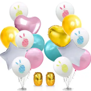 FREIES PÄSTER Ballonsatz mit Folie Karikatur Kaninchen-Tierballons Spielzeug für Kinder Kinder Geburtstag Party Dekorationen Globus KK99