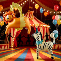 Nouveaux Ballons en Aluminium pour Enfants : Carrousel, Acrobaties, Zèbre, Clown, Lion – Jouets Gonflables pour Fêtes et Décorations d'Événements