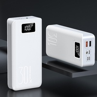 Banco de Energía Portátil de 30000 mAh con Pantalla LED, Doble PD de 18W, Carga Rápida y Linterna