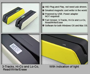 Máy đọc ghi thẻ từ HiCo <span class=keywords><strong>3</strong></span> đường <span class=keywords><strong>USB</strong></span> nhỏ nhất MSRX6 di động cho PC Windows Android IOS Phone - Product Image 4