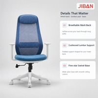 Chaise de bureau ergonomique moderne confortable et réglable en maille pivotante pour la maison, le bureau, la salle d'étude, le bureau d'ordinateur – Vente en gros