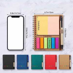 Customizable Spiral Notebook with Sticky <b>Notes</b>, Pen & Memo Pad - Perfect for Students, Journals & Promotional Gifts - Product Image 3