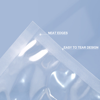 Sacs sous vide en nylon co-extrudé personnalisés, qualité alimentaire, thermoscellables, à trois soudures latérales, pour l'emballage et le stockage de viande et d'aliments surgelés
