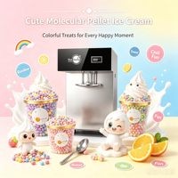 Machine à glace à particules moléculaires sans résidus de glace, machine à glace commerciale à particules lisses pour les boutiques de desserts créatifs
