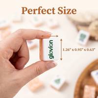 Mahjong américain de qualité supérieure, portable, durable, respectueux de l'environnement, tuiles en acrylique nacrées de couleur pêche, faces de tuiles gravées en 3D, jeu complet de 160 tuiles