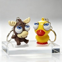 Nouveauté Porte-clés Jouet Anti-stress Pop Eye à Presser, Animal de Dessin Animé, Pendentif de Sac, Cadeau