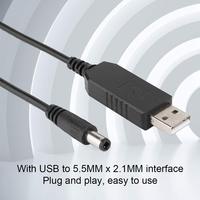 Câble convertisseur élévateur de tension USB 5V 9V 12V DC 55X21MM avec prise barillet pour routeur Wifi, modem, bande LED, adaptateur d'alimentation
