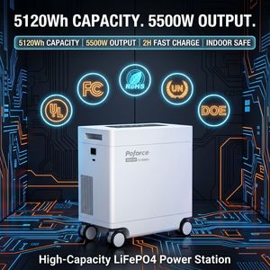 Station d'alimentation portable 5500W, générateur <span class=keywords><strong>solaire</strong></span> 5120Wh, batterie <span class=keywords><strong>solaire</strong></span> LiFePO4 <span class=keywords><strong>pour</strong></span> la maison hors réseau - Product Image 6