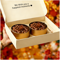 Boîte cadeau en chocolat personnalisée en matériaux recyclés de qualité supérieure avec gaufrage - Emballage alimentaire exquis pour les cadeaux de vacances et d'entreprise