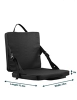 Coussin de siège pliable pour stade avec dossier, coussin de chaise portable pour gradins extérieurs, coussin Oxford résistant à l'humidité pour le camping