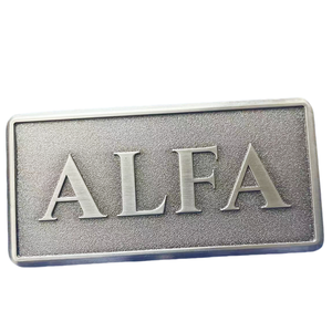 Logotipo de aleación de zinc y metal <span class=keywords><strong>vintage</strong></span> personalizado de fábrica para equipo de máquina con tornillos - Product Image 4