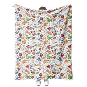 Mantas de Franela Personalizadas con Estampado de Dibujos Animados, Regalos de Navidad, Mantas de Viaje, Toallas, MOQ Bajo - Product Image 3