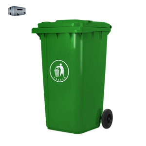 240L Stackable plastic bin wheeled recycle plastic medical waste bins trash can with lid for sale