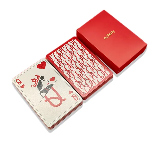 2-Deck-Spielkarte mit starrer magnetischer Buchbox privates Logo-Design Brett Spielkarte für Party