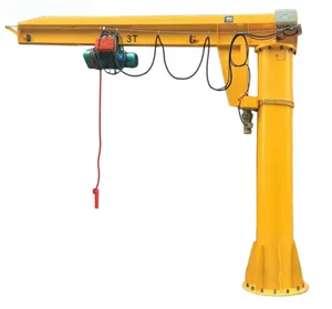 Steel Workshop 5 Ton Loading Safe Indoor Floor Mounted Jib Crane