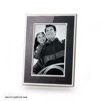 Cadre photo personnalisé en métal et cuir 4x6/5x7 pouces, design moderne, écologique, pour la maison, le bureau, l'hôtel
