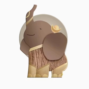 Vente en gros de divers styles de peintures murales décoratives lumineuses d'art animé sur le thème de l'éléphant pour la décoration intérieure - Product Image 6