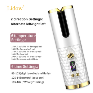 LIDOW Hot Selling Wireless <strong>Automatic</strong> Magic Hair <strong>Curler</strong> Rechargeable Mini Travel <strong>Cordless</strong> Hair <strong>Curler</strong> - Product Image 3