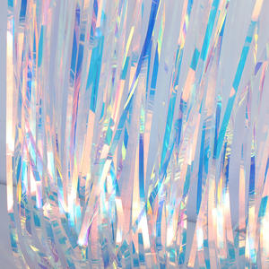 Iridescent Foil Fringe Curtain Tinsel Party Backdrop Decorations Iridescent Photo Backdrop Multicolor Curtain <strong>Door</strong> <strong>Streamers</strong> - Product Image 1