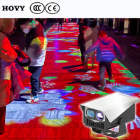 Projecteur de sol numérique Full HD 1080p interactif multicolore pour l'extérieur Système vidéo au sol Projecteur de sol holographique 3D