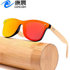 Lunettes de soleil pour femmes, monture en PC, grain de bois, UV400, légères, design ovale à la mode, pour la protection solaire, les voyages et la conduite - Product Image 2