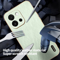 Étui de téléphone en cuir électro-plaqué de luxe, motif en cuir, coque respectueuse de la peau pour OnePlus Ace 6/15R/15/13T/Nord 5/Nord CE5