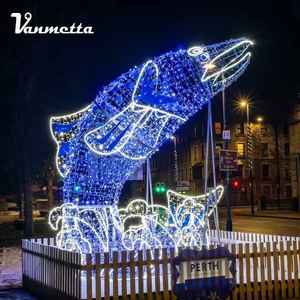 Lampes à motif LED décoratives d'extérieur, lampadaire 2D 3D, motif personnalisable, pieuvre, <span class=keywords><strong>baleine</strong></span>, <span class=keywords><strong>phare</strong></span>, dauphin, créature marine - Product Image 4