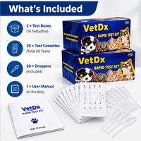 BEST VET Kit de test rapide vétérinaire pour la détection de la peste canine, de l'Ehrlichia, de la Babesia et de l'Anaplasma, kits de test rapide en une étape