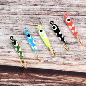 Direct usine, Ensemble de hameçons de pêche sur glace lumineux, mini hameçons <span class=keywords><strong>en</strong></span> plomb, hameçons de fond, 25mm/0.7g - Product Image 3