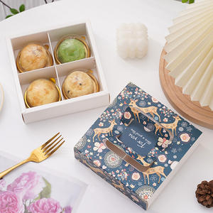 علبة هدايا فاخرة على شكل غزال, علبة هدايا فاخرة للصفار المخبوزات ، 6 قطع ، على شكل غزال ، للحلوى وندفة الثلج ، مع فواصل - Product Image 1