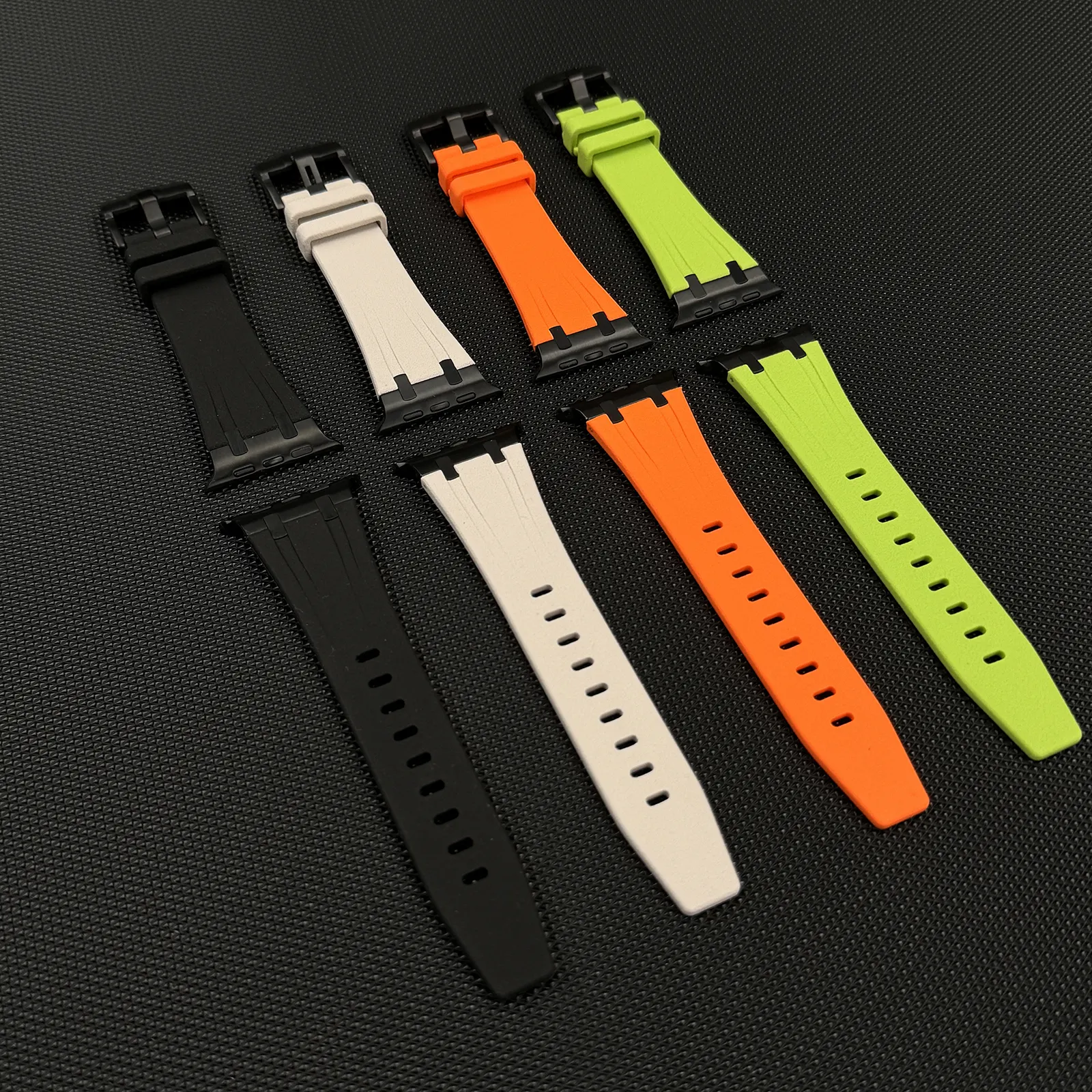Tali jam tangan karet untuk iwatch 9 8 7, tali silikon olahraga memanjat modis bahan karet untuk iwatch 9 8 7