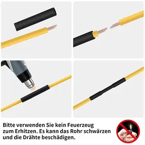 300 pièces polyoléfine rétrécissement assorti tube thermorétractable câble isolé gaine ensemble de tubes 3:1 manchon de tuyau étanche - Product Image 6