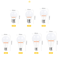 Ampoule LED de haute qualité 6500K 9W SKD CKD A60 AC 85-265V E27 B22 Solution DOB Matière première Ampoule LED pour usage domestique et professionnel