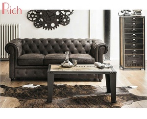 Bianco trapuntato chesterfield living room furniture 2 posti chesterfield <span class=keywords><strong>divano</strong></span> di lusso luce <span class=keywords><strong>chester</strong></span> top grano <span class=keywords><strong>divano</strong></span> in pelle - Product Image 6