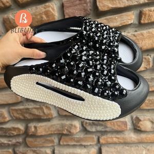 Sandalias de Plataforma Alta con Pedrería 2026, Sandalias Gruesas con Punta Abierta, Zuecos de Verano Antideslizantes de EVA para Mujer - Product Image 3