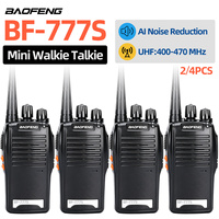 2 Talkies-walkies Baofeng BF-777S 5W UHF 400-470MHz, 16 canaux, batterie 1500mAh, longue portée, radio bidirectionnelle pour la construction et l'hôtellerie